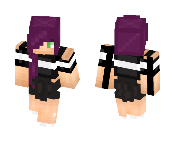 Purple Hair + Crop top and Skirt. - Female Minecraft Skins - image 1