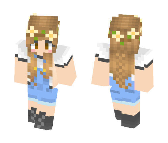 Flowery Gardener Girl - Girl Minecraft Skins - image 1