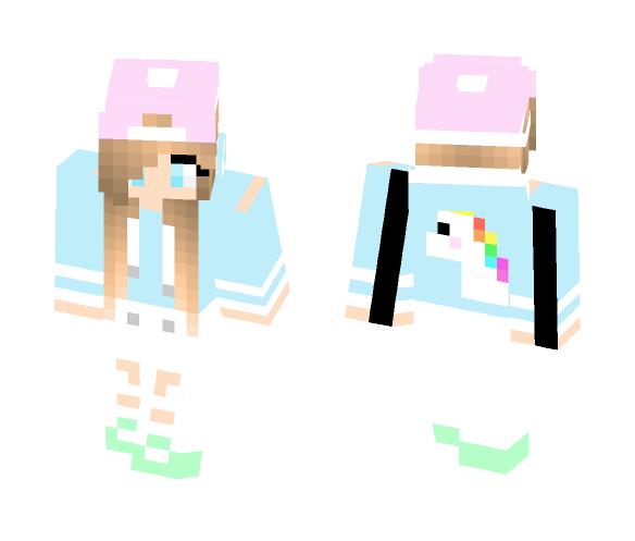 Unicorn Cool Girl - Girl Minecraft Skins - image 1