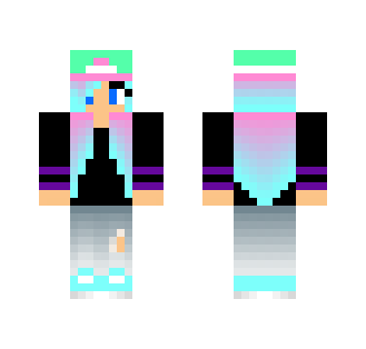 Download Ombre Enderman Hoodie Girl Minecraft Skin For Free