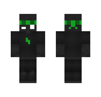 Black/Green sporty guy