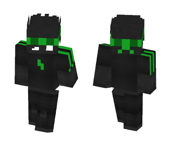 Black/Green sporty guy - Male Minecraft Skins - image 1