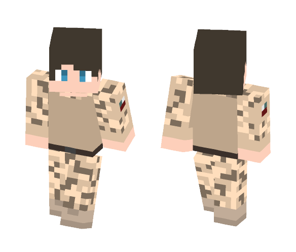 Digital Desert Off Duty Soldier - Male Minecraft Skins - image 1