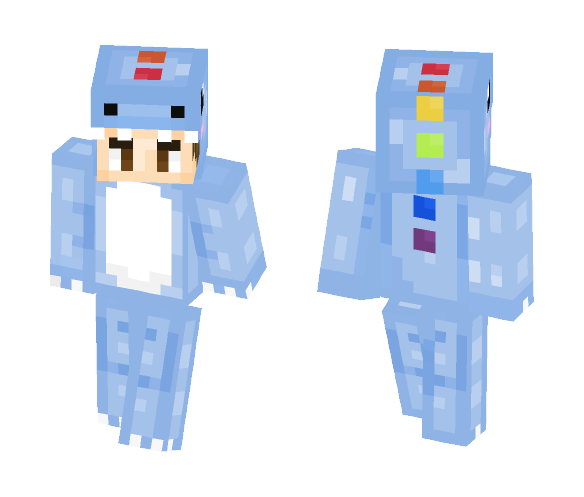 ★blue dino - Male Minecraft Skins - image 1