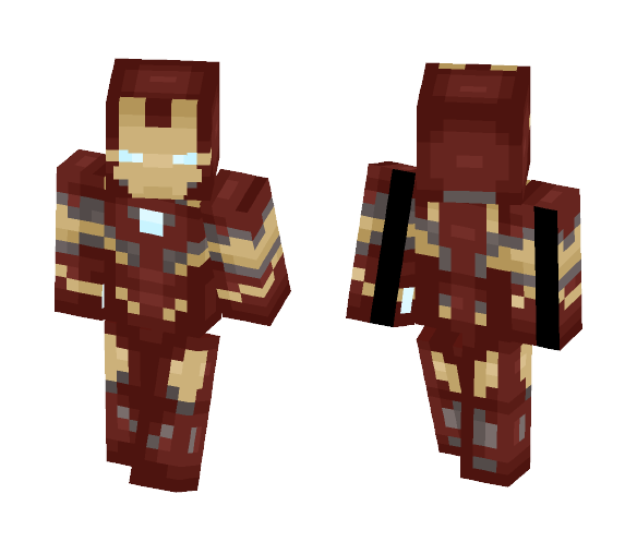 Iron Man Mk XLVI | Civil War - Iron Man Minecraft Skins - image 1