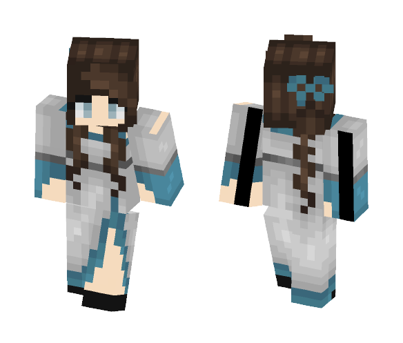 Blue Medieval Girl - Girl Minecraft Skins - image 1