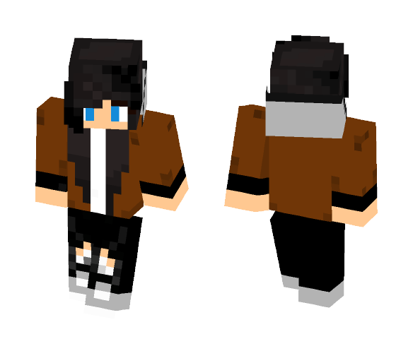 Girl With Black Hair - Color Haired Girls Minecraft Skins - image 1