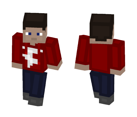Red Shirt Guy | FaZe - Male Minecraft Skins - image 1