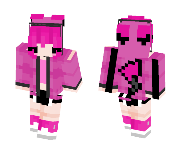 Pinkachu Girl - Girl Minecraft Skins - image 1