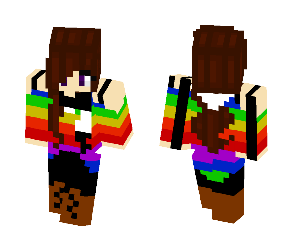 Raining Rainbows and Zebras - Female Minecraft Skins - image 1