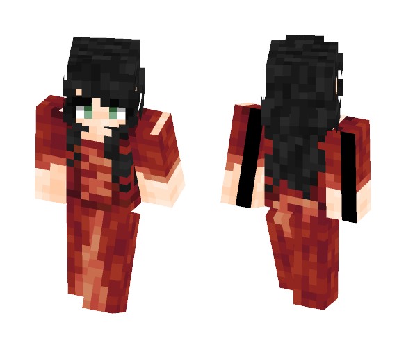 Crimson Gown - Female Minecraft Skins - image 1