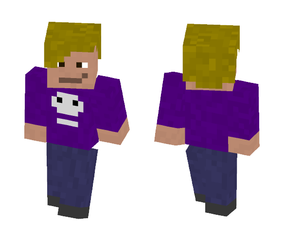 Regular Teenager With Purple Shirt - Male Minecraft Skins - image 1