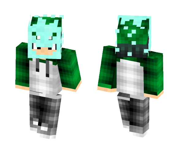 Cyan Symbiote Face (Request) - Male Minecraft Skins - image 1