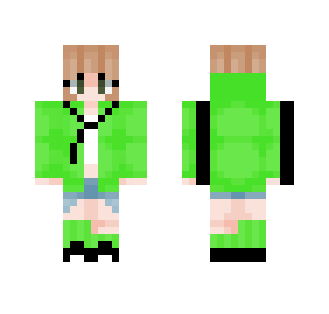 Lime hoodie - Female Minecraft Skins - image 2