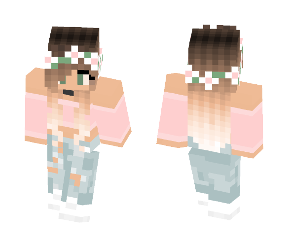 Pink Twins - Female Minecraft Skins - image 1
