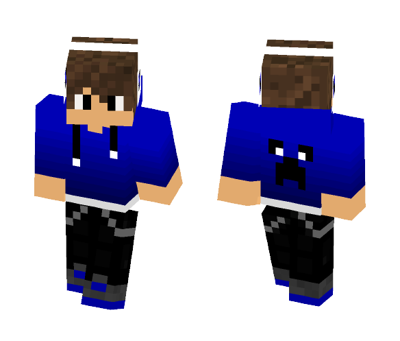 Blue Pro Gamer - Male Minecraft Skins - image 1