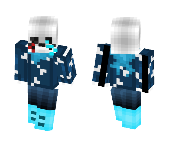 Buttontale BlueberrySans - Male Minecraft Skins - image 1