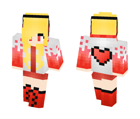 Burning Love Girl - Girl Minecraft Skins - image 1