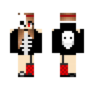 Red skeleton mask girl - Girl Minecraft Skins - image 2