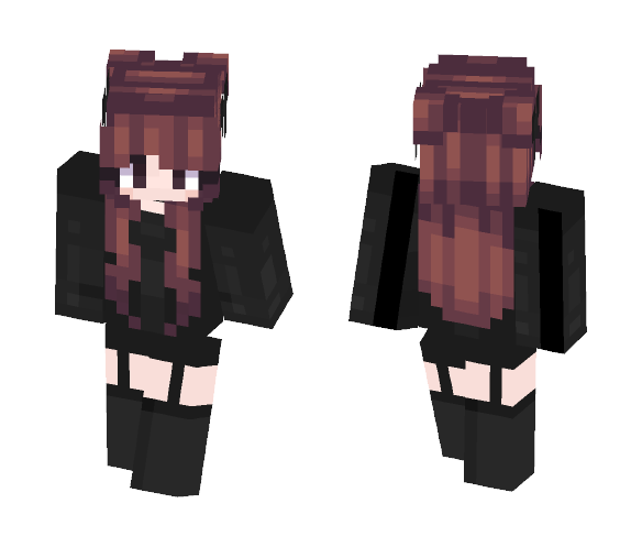 Fire Goth Girl - Girl Minecraft Skins - image 1