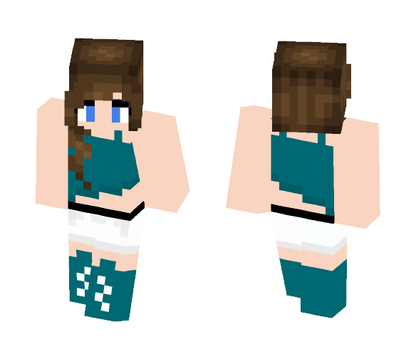 Ellie o3o *Teal* - Female Minecraft Skins - image 1