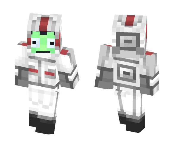 Kerbal (White Outfit) - Male Minecraft Skins - image 1