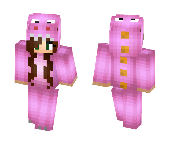 Dino Onesie Girl - Girl Minecraft Skins - image 1