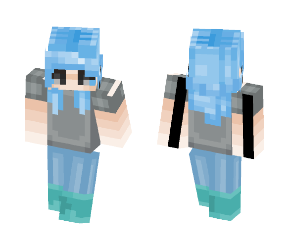 Blue is shy ~Piano~ - Female Minecraft Skins - image 1