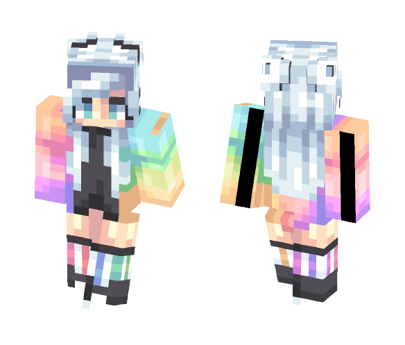 rainbow gradient - Female Minecraft Skins - image 1
