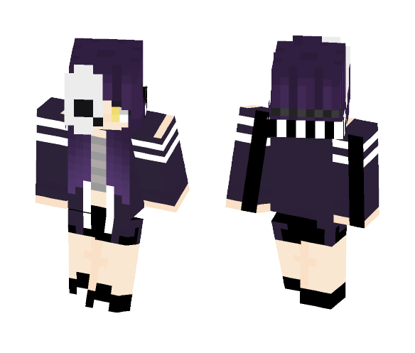 Dark Purple Skeleton Mask - Female Minecraft Skins - image 1