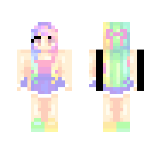 Rainbow Cat girl - Cat Minecraft Skins - image 2