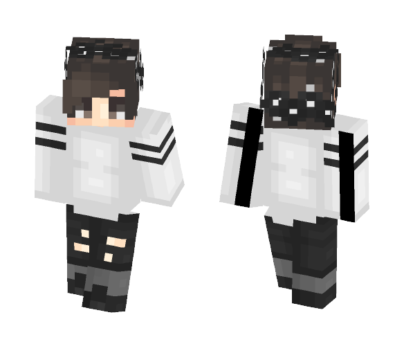 b&w - Male Minecraft Skins - image 1
