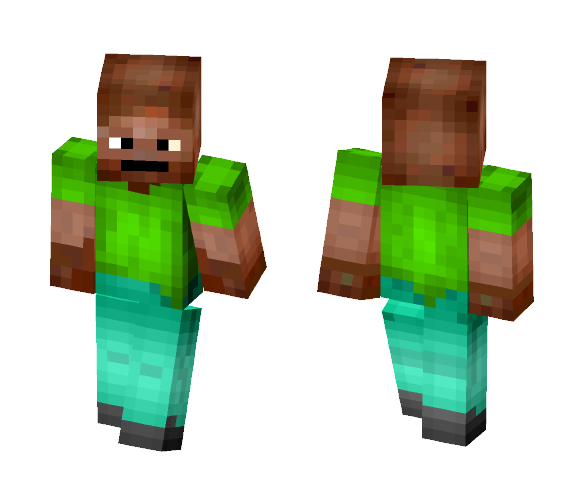 Old bald man in green shirt - Male Minecraft Skins - image 1