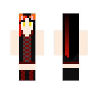 #WITHERQUEEN#-Black and Red - Female Minecraft Skins - image 2