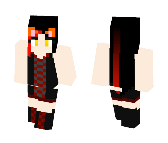 #WITHERQUEEN#-Black and Red - Female Minecraft Skins - image 1