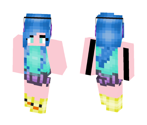 Aqua Gamer .p. - Female Minecraft Skins - image 1