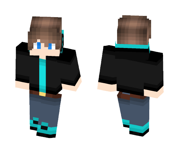 Boy in Black and Blue Sweatshirt - Boy Minecraft Skins - image 1
