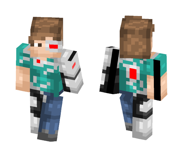 Cyborg Steve - Male Minecraft Skins - image 1