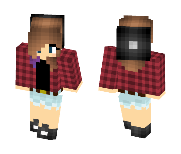 Short Hair - Color Haired Girls Minecraft Skins - image 1. Download Free .....