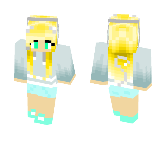 Blond Gaming Girl (With CatEars) - Girl Minecraft Skins - image 1