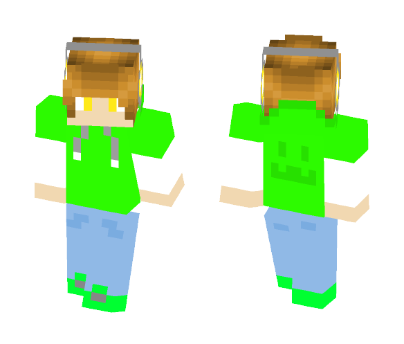 Green Gaming Boy - Boy Minecraft Skins - image 1