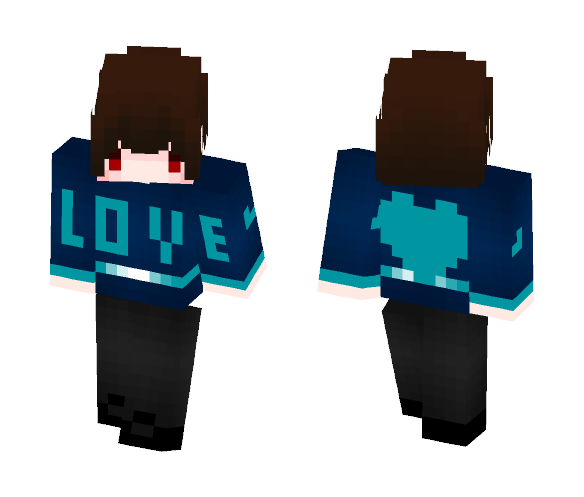 Valentine's Day Boy (Blue) - Boy Minecraft Skins - image 1