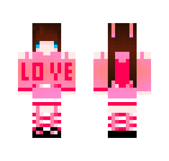 Valentine's Day Girl (Pink) - Girl Minecraft Skins - image 2
