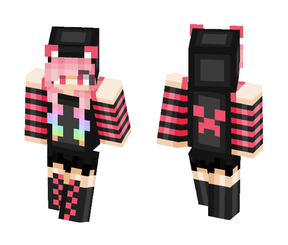 Pink Kitkat Thing - Female Minecraft Skins - image 1