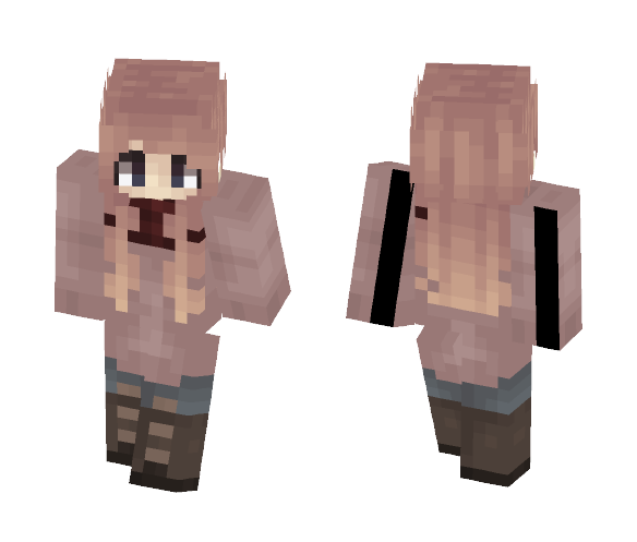 Oversized sweaters are pretty cool - Female Minecraft Skins - image 1