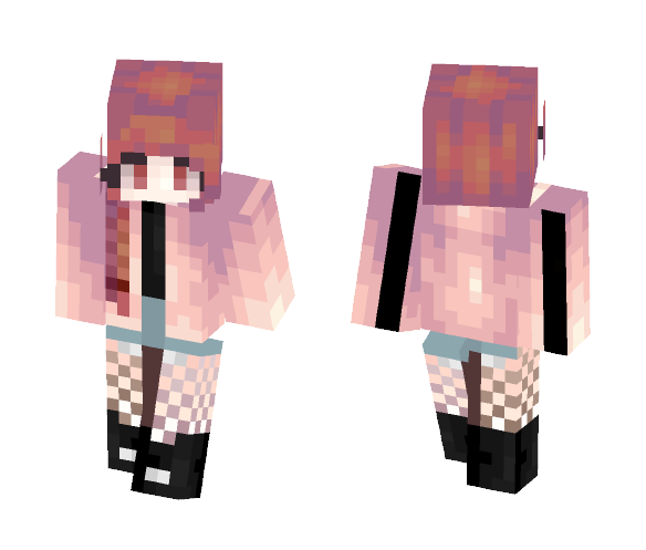Girl with sunset jacket - Girl Minecraft Skins - image 1