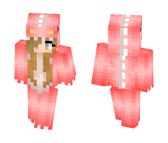 Pink Dino Onesie - Female Minecraft Skins - image 1