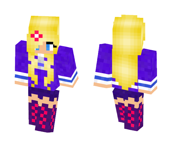 Pink Girly School Girl - Girl Minecraft Skins - image 1