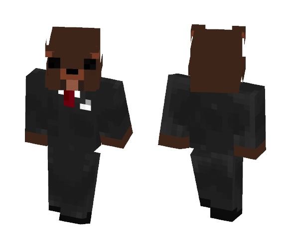 Funny Bear with a suit - Male Minecraft Skins - image 1