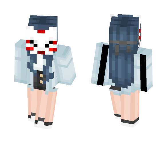 ♀☾ Kitsune Mask ☽♀ - Female Minecraft Skins - image 1